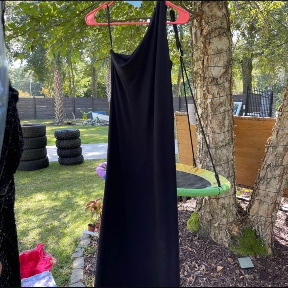 Black One-Strap Dress